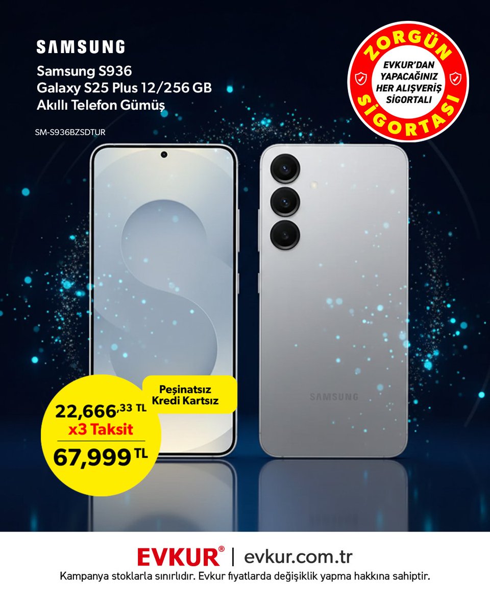 Yeni Galaxy S25 Plus ile tanış! 📱
12/256 GB hafıza, güçlü işlemci ve şık tasarım seni bekliyor.
Gün senin, teknoloji senin!
🔗evkur.com.tr/samsung-s936-g… 
#Evkur #Samsung #GalaxyS25Plus