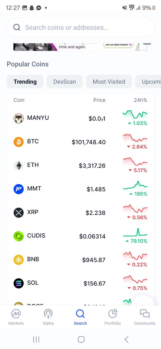 $MANYU is trending #1 on <a href="/CoinMarketCap/">CoinMarketCap</a>