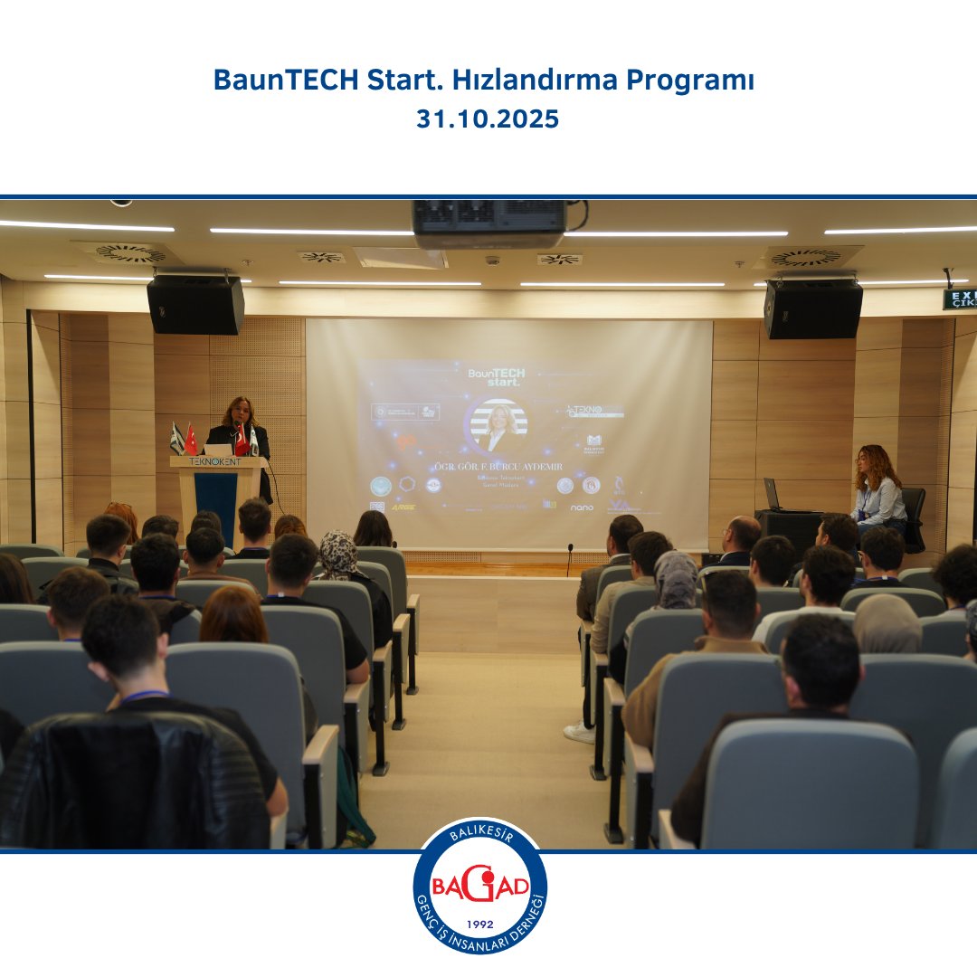 Balıkesir Üniversitesi Teknokent çatısı altında düzenlenen BaunTECH Start. Hızlandırma Programı, girişimcilik ekosisteminin öncü isimlerinin katılımıyla gerçekleştirildi.

#Bagiad #BaunTECHStart #BalıkesirÜniversitesi #Teknokent #Girişimcilik