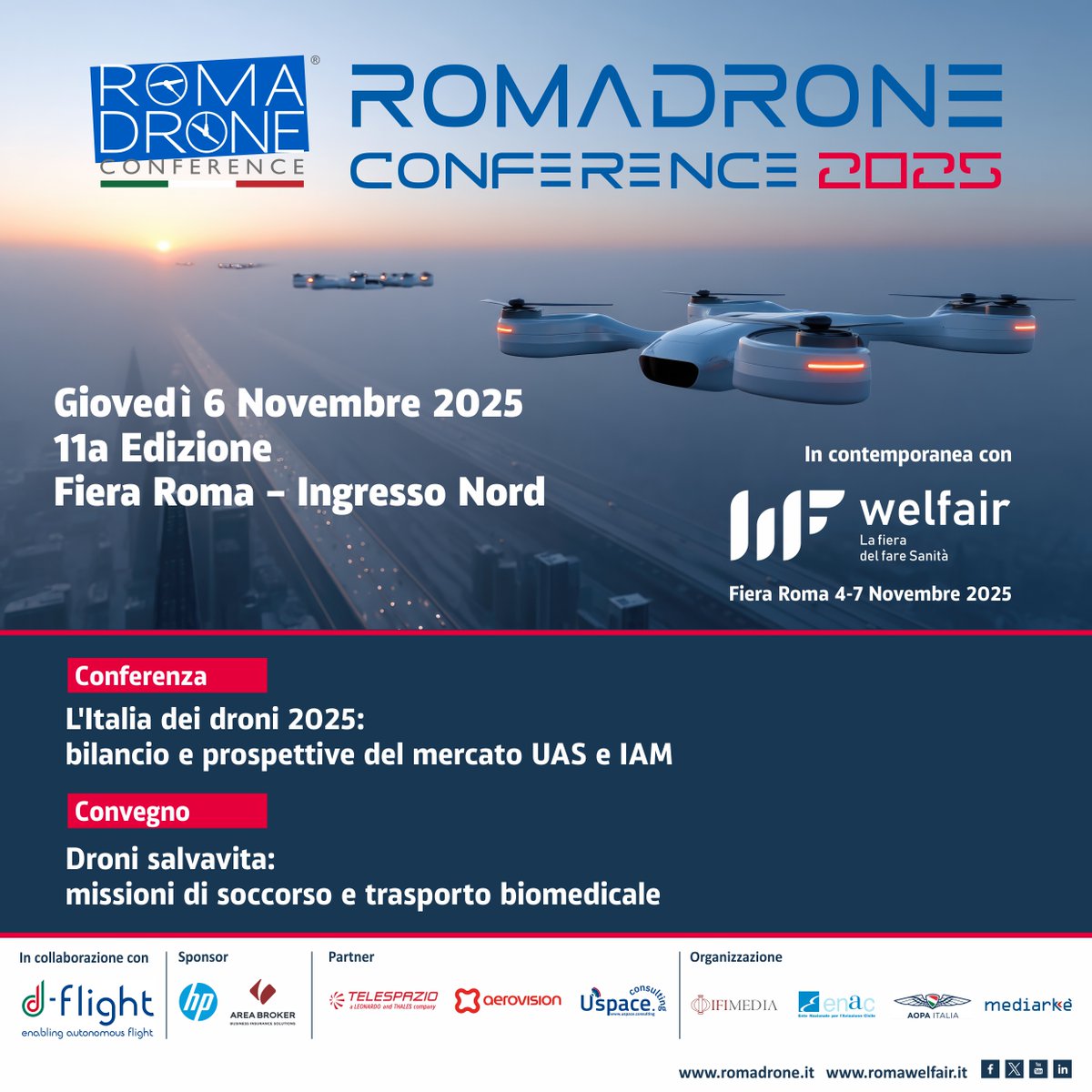 E' ancora possibile registrarsi per partecipare alla nuova edizione di <a href="/RomaDrone/">ROMA DRONE</a> Conference 2025 a <a href="/FieraRoma/">Fiera Roma</a> in concomitanza con #RomaWelfair romadrone.it/partecipazione…