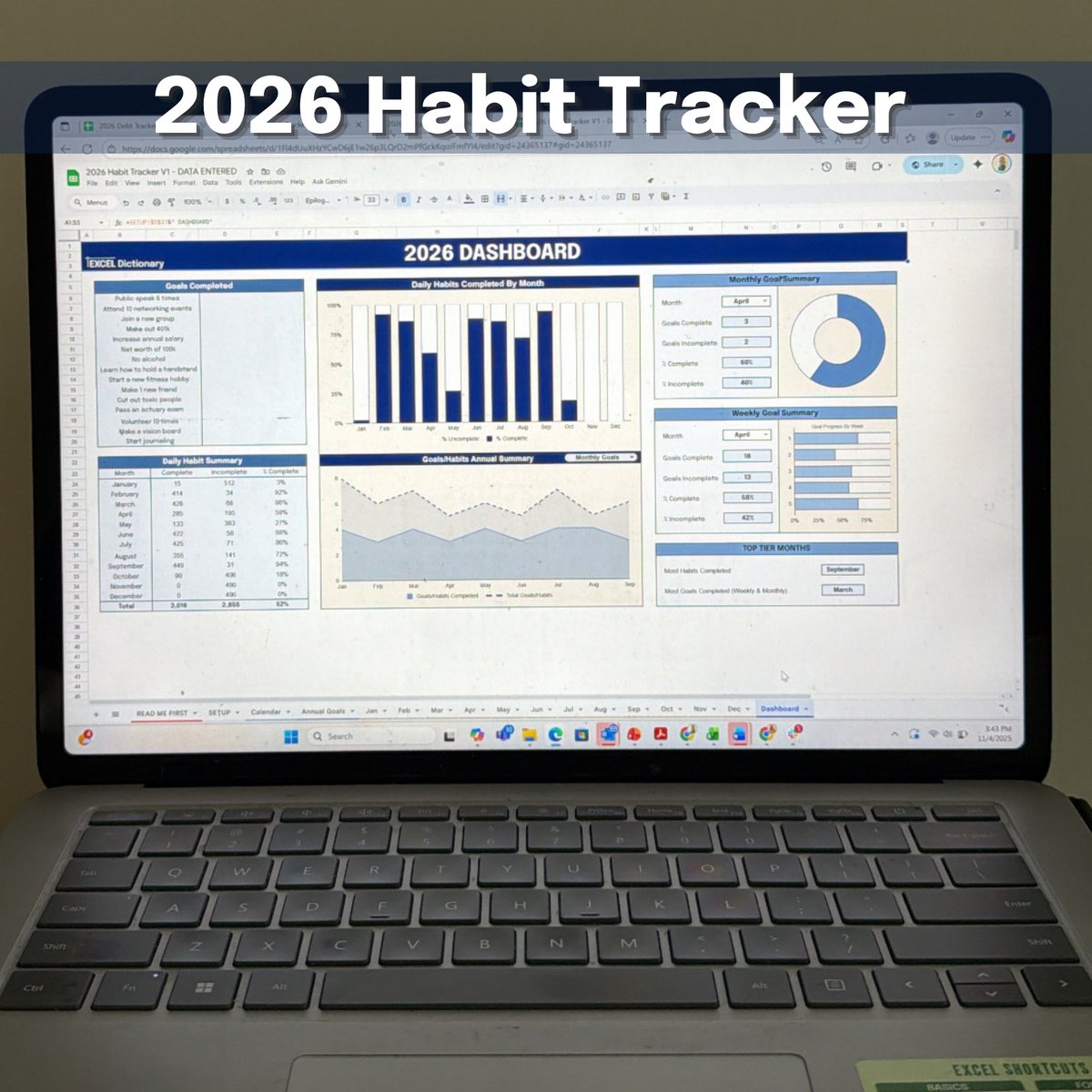 exceldictionary's tweet image. It’s that time again! 🔥 Our 2026 TRACKERS are almost here — now 4️⃣ tools to keep you on top of every goal:

• ✅ Habit
•💸 Budget 
•🏃‍♀️ Fitness
•💳 Debt

Sneak peeks below 👀Which one’s your fave?

Join the waitlist for the LOWEST price ever 👉 excel-dictionary.com/pages/2026-tra…

#excel