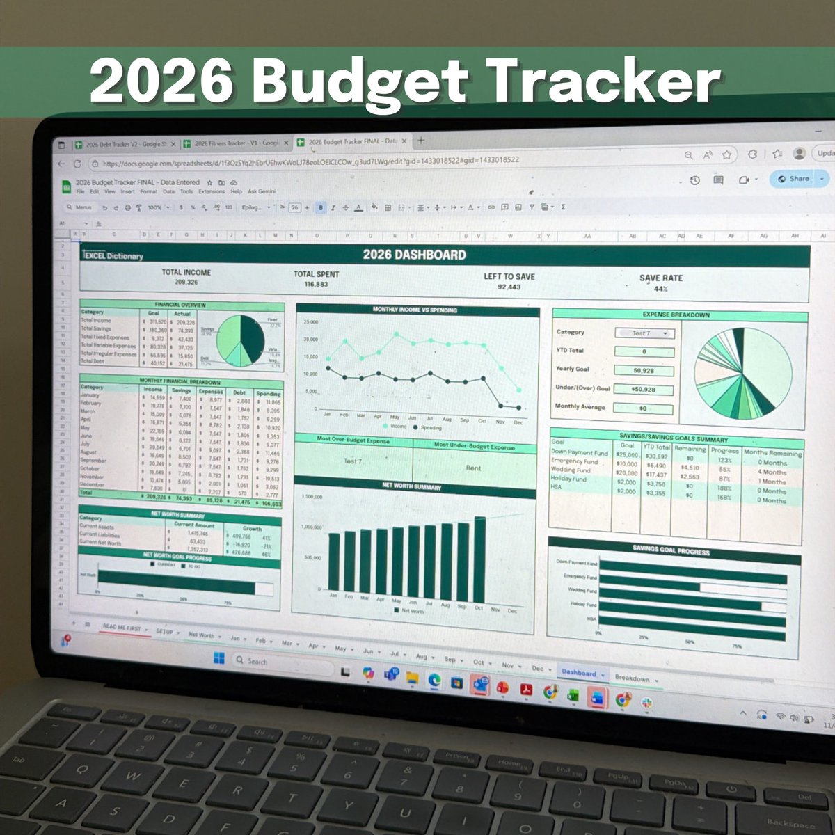 exceldictionary's tweet image. It’s that time again! 🔥 Our 2026 TRACKERS are almost here — now 4️⃣ tools to keep you on top of every goal:

• ✅ Habit
•💸 Budget 
•🏃‍♀️ Fitness
•💳 Debt

Sneak peeks below 👀Which one’s your fave?

Join the waitlist for the LOWEST price ever 👉 excel-dictionary.com/pages/2026-tra…

#excel