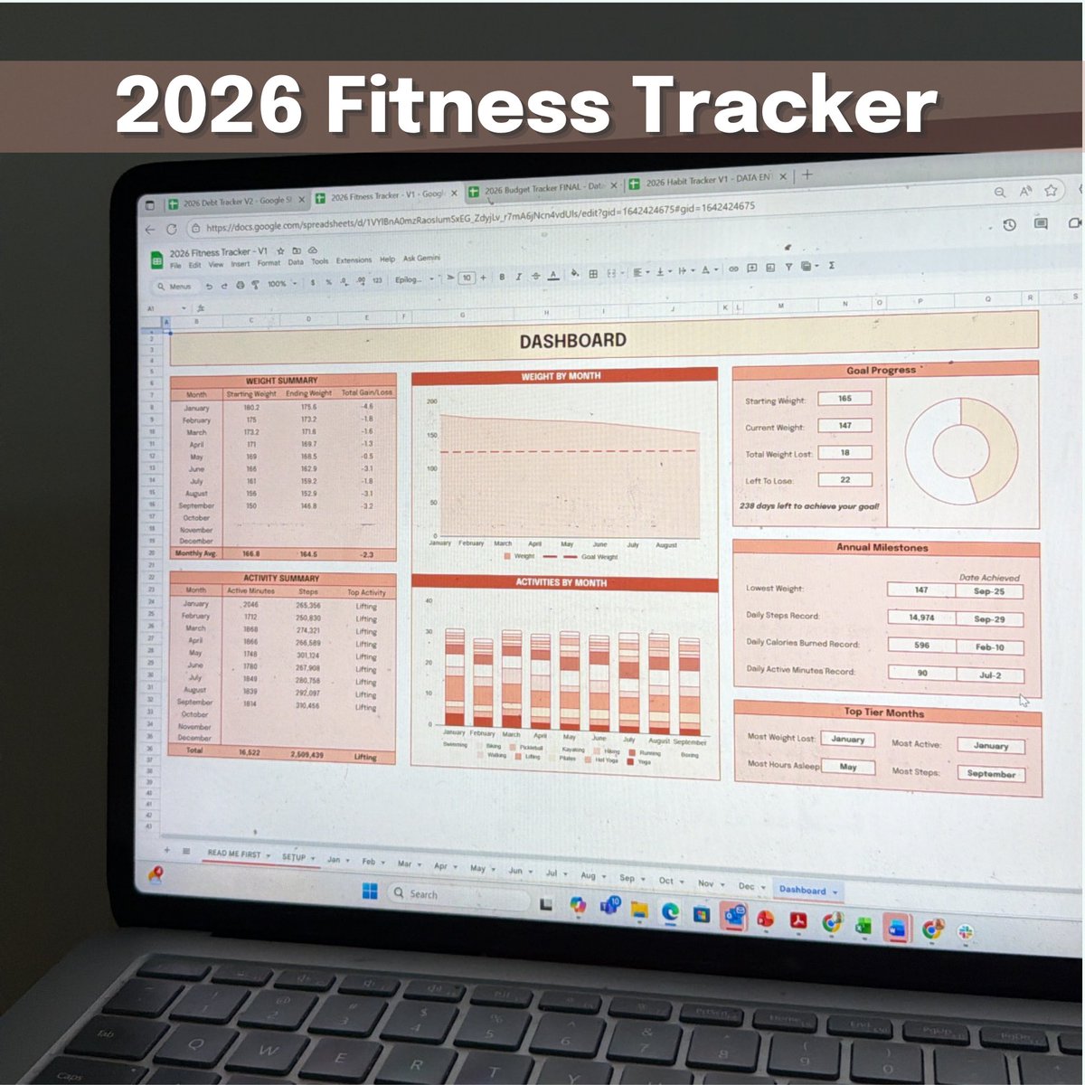 exceldictionary's tweet image. It’s that time again! 🔥 Our 2026 TRACKERS are almost here — now 4️⃣ tools to keep you on top of every goal:

• ✅ Habit
•💸 Budget 
•🏃‍♀️ Fitness
•💳 Debt

Sneak peeks below 👀Which one’s your fave?

Join the waitlist for the LOWEST price ever 👉 excel-dictionary.com/pages/2026-tra…

#excel