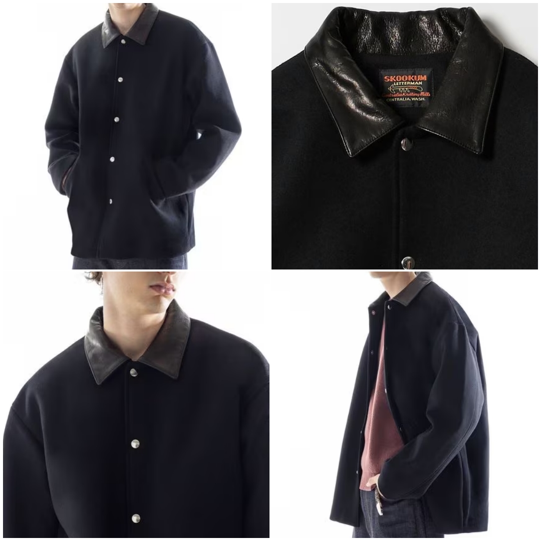 ＜SKOOKUM × monkey time＞メルトン レザーカラー ジャケット SKOOKUM × monkey time 2025 FW 