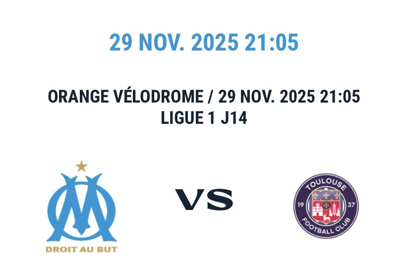 OM vs Toulouse
🗓️⏱️ 29/11 à 21h

Places dispo:
🎟️ - Virage Sud
🎟️ - Virage Nord
🎟️ - Ganay
🎟️ - Jean Bouin

👌🏻 Certifié par <a href="/biloEntraide/">OM BILLETS 🎟️</a>
💬📲 DM si intéressé
☝🏻 100% confiance : Preuves de vente/Retours satisfaction
#TeamOM #OMTFC