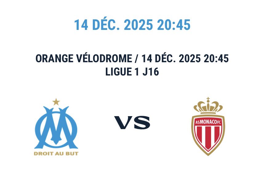 Kaluchos's tweet image. OM vs Monaco
🗓️⏱️ 14/12 à 20h45

Places dispo:
🎟️ - Virage Sud
🎟️ - Virage Nord
🎟️ - Ganay
🎟️ - Jean Bouin

👌🏻 Certifié par @biloEntraide
💬📲 DM si intéressé
☝🏻 100% confiance : Preuves de vente/Retours satisfaction
#TeamOM #OMASM