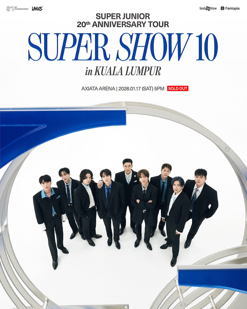 🎟️ Official Website : my.bookmyshow.com/e/BMSELFSJ

SUPER JUNIOR 20TH Anniversary TOUR <SUPER SHOW 10> IN KUALA LUMPUR
📆 Date : 17 January 2026
⏰ Time : 5 PM
📍 Venue : AXIATA ARENA

#BookMyShowMY #슈퍼주니어 #SUPERJUNIOR #SUPERSHOW #SUPERSHOW10 #20th_Anniversary_TOUR #iMeMY