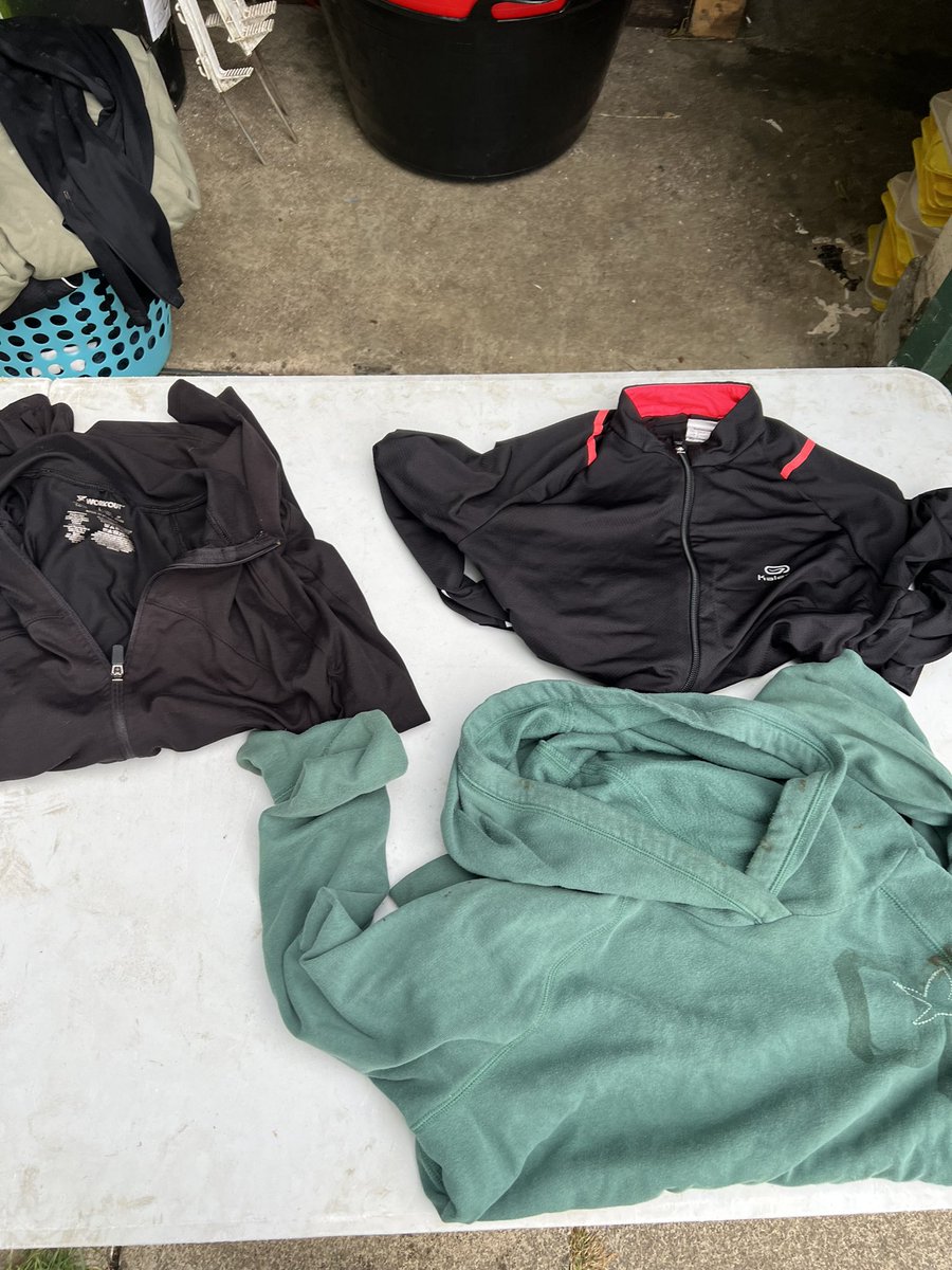 Bromleyparkrun's tweet photo. The blue lost clothing basket is overflowing!  Have a look at the items pictured and claim what’s yours from the Run Director on your next visit. Anything unclaimed at the end of the month will be donated to charity.@Bromleyjuniors https://t.co/btDpZ3mWp8