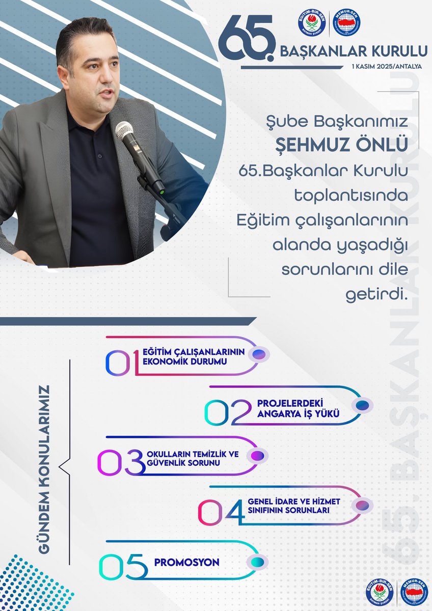 Eğitim-Bir-Sen 65. Başkanlar Kurulu Toplantımızı Gerçekleştirdik

Eğitim-Bir-Sen olarak 65. Başkanlar Kurulu Toplantımızı gerçekleştirdik.
Toplantımızda, eğitim çalışanlarının sorunlarını, eğitim gündemindeki gelişmeleri, önümüzdeki döneme ilişkin sendikal politikaları ve ülke
