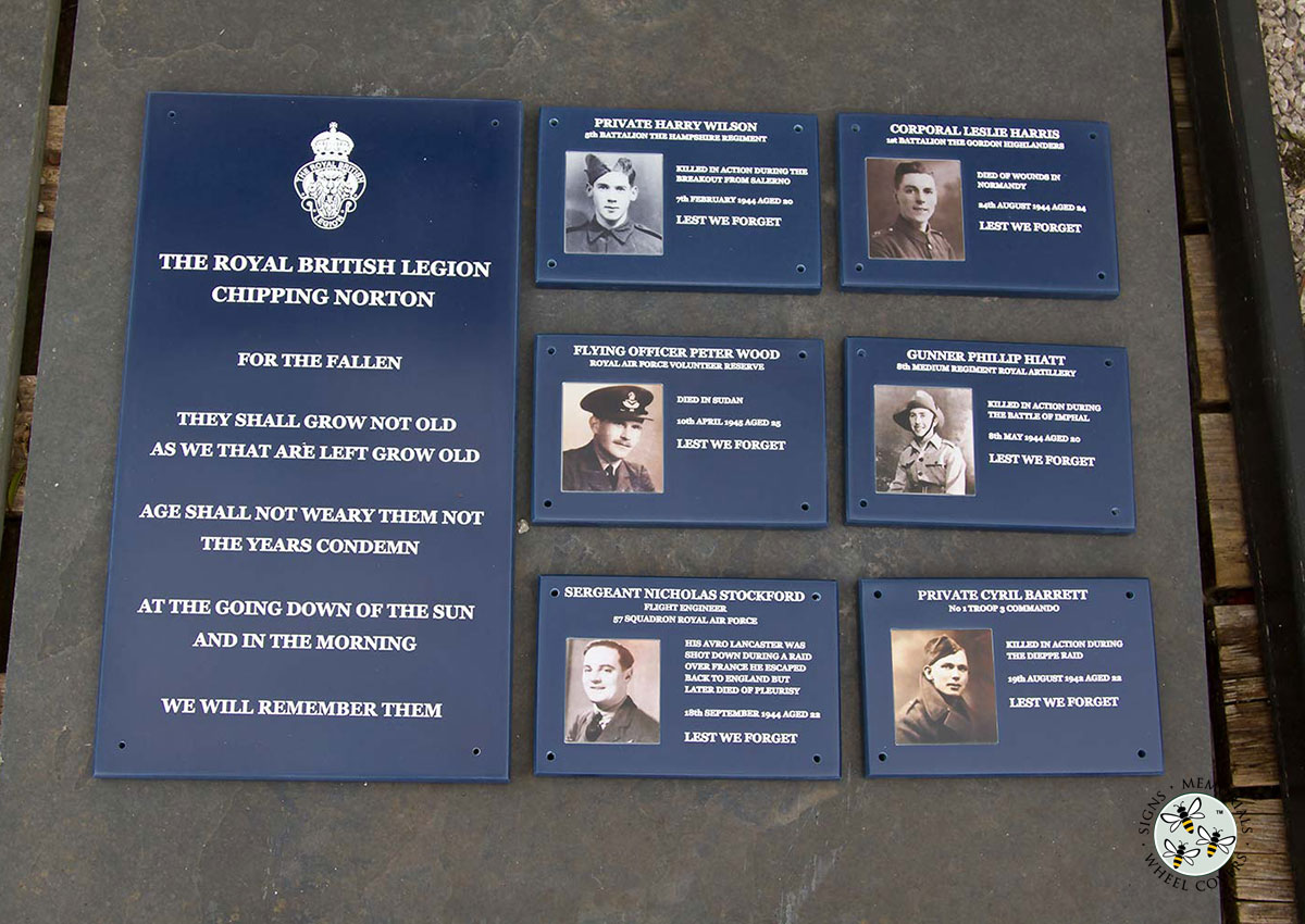 Beautifully made in Corian and complemented with photo plaques — memorials to honour and remember. ❤️ #LestWeForget #Remembrance