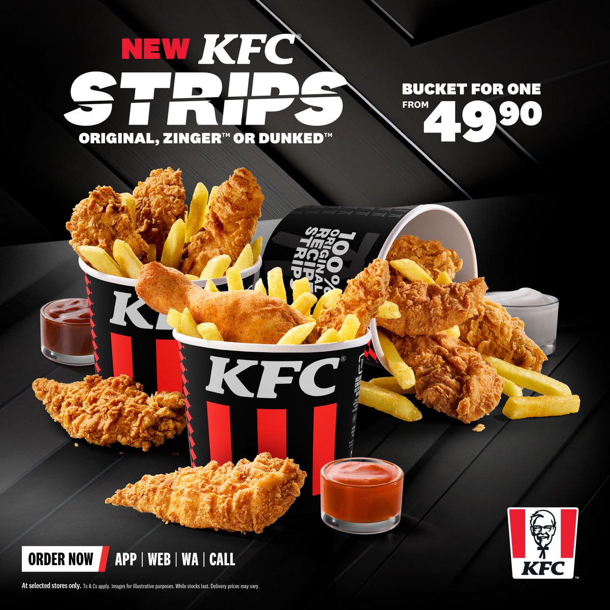 Bucket for One now comes in 3 different versions and 3 different flavours! Get the Bucket For One Strips range from just M49,90 each!