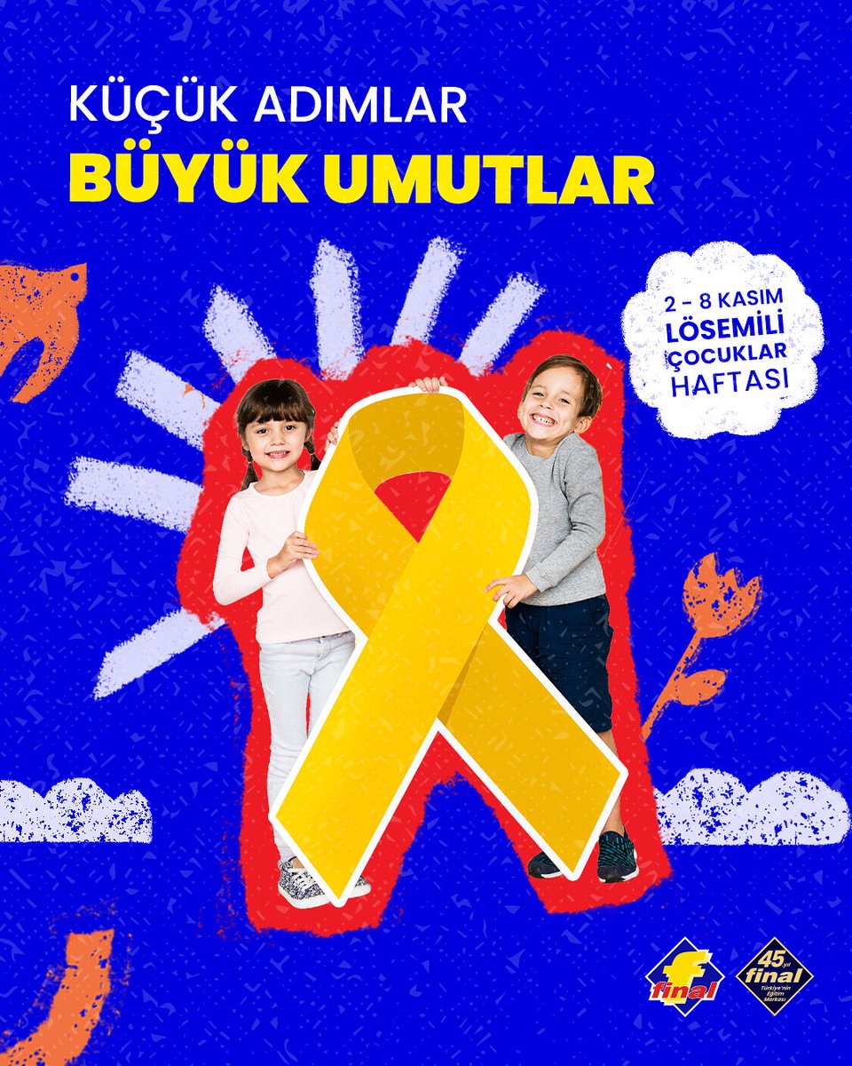 2-8 Kasım Lösemili Çocuklar Haftası, sadece farkındalık değil; dayanışma, umut ve sevgiyle büyüyen bir yolculuktur.🎗️
Final Kurs olarak, eğitimle güçlendirilen her çocuğun hayatına dokunmanın değerini biliyoruz. Onların yanında, iyiliğin izinde olmaya devam ediyoruz. 💛