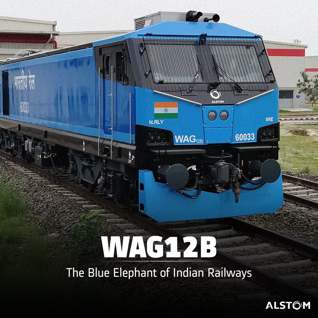 AlstomIndia's tweet image. From transforming communities to transforming freight, the #WheelsOfChange continues its journey.​

The #WAG12B, #India’s most powerful electric locomotive, built at #MELPL's facility in #Madhepura, is propelling the country’s shift from diesel to electric reducing emissions,...