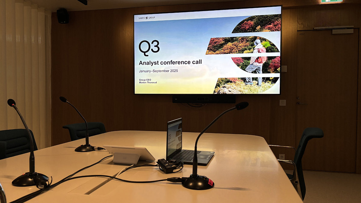 Sampo_plc's tweet image. Sampo’s conference call starts at 10:30 am Finnish time (8:30 am UK time) #sampogroup #sampoQ325