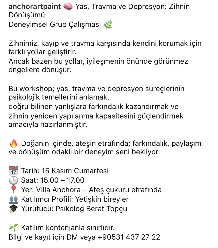 AnchorARTpaint's tweet photo. 🔥 
Doğanın içinde, ateşin etrafında; farkındalık, paylaşım ve dönüşüm odaklı bir deneyim seni bekliyor. https://t.co/QF62HSonqS