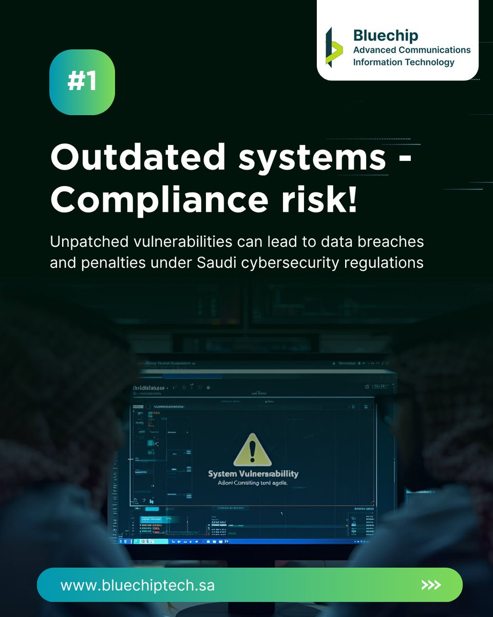 bluechip_tech's tweet image. 🛡️ In Saudi Arabia, compliance isn’t optional, it’s essential.

Keep your systems secure &amp;amp; aligned with NCA, SAMA &amp;amp; CITC standards.

💻: bluechiptech.sa
📞 +966 55 768 8715
✉️ ksa@bluechipgulf.com

#bluechiptech #cybersecurity #patchmanagement #SaudiArabia