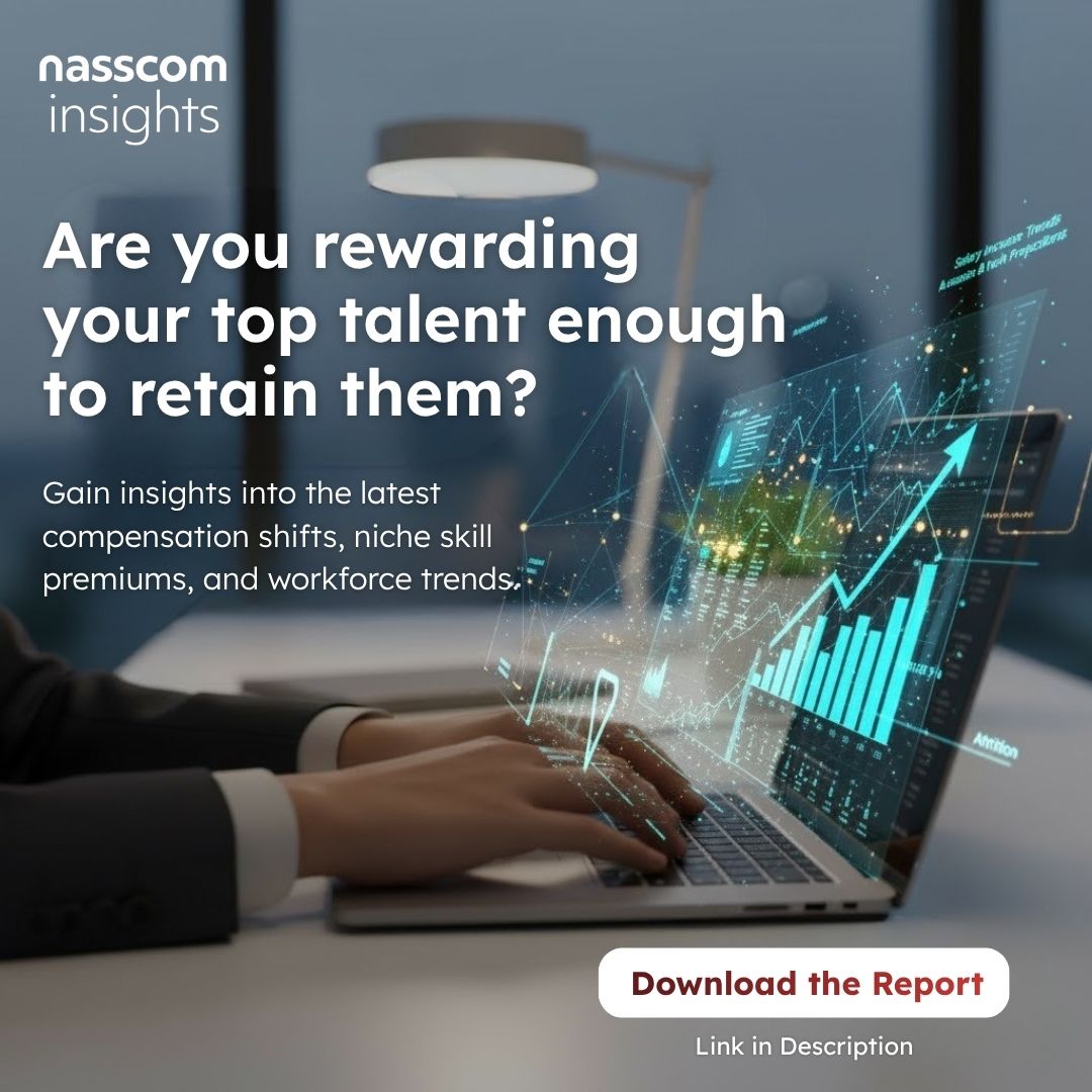 NasscomR's tweet image. #ReportLaunch || India Technology Industry Compensation Benchmarking Survey Findings: 2025 

The latest Technology Compensation Benchmarking Survey, conducted by @Deloitte  and supported by @nasscom , brings a comprehensive view of rewards, benefits, and workforce trends shaping