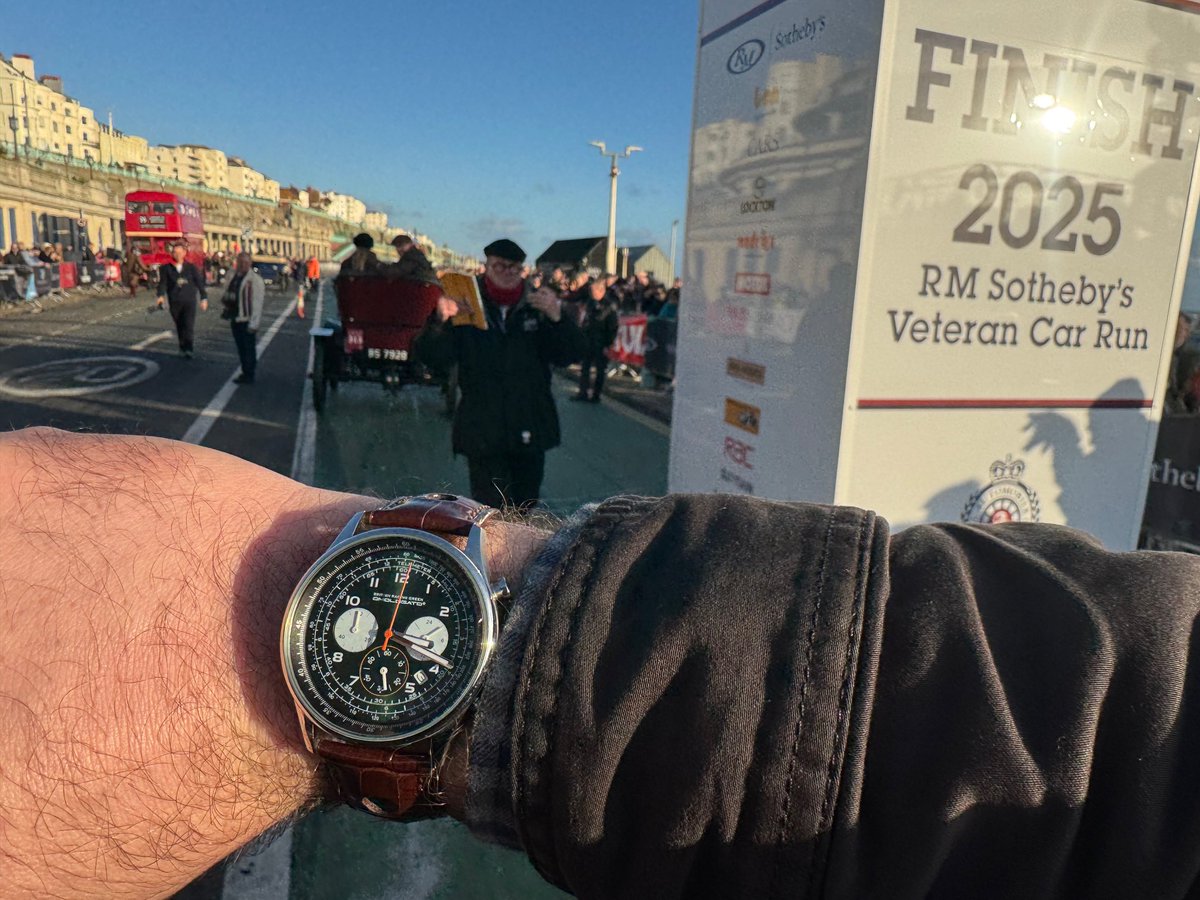 Andy Rhind-Tutt and Henry Fryer did the London to Brighton Run last weekend in memory of Andy’s grandfather who took part in some of the very first runs in 1901 and 1902.

The watch? BRG by Omologato.