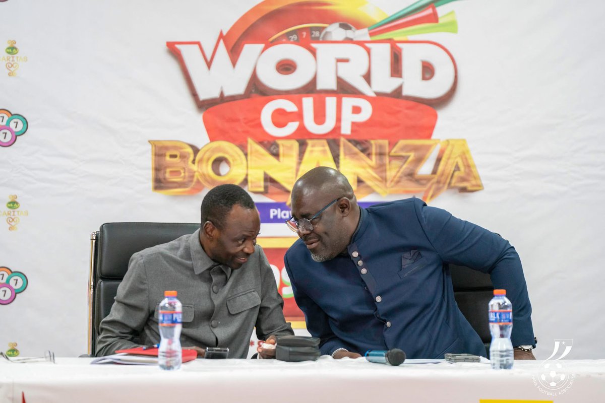 ghanafaofficial's tweet photo. 🚨Official: World Cup Bonanza Launched! 🌍

The Ghana Football Association has partnered with the National Lottery Authority (NLA) and Rambell to give 220 lucky fans the chance to experience the 2026 FIFA World Cup live in North America! 🇬🇭✈️

Fans can enter the national raffle campaign — World Cup Bonanza — by dialling *899*899#. Incredible prizes, unforgettable experiences, and a shot at football’s biggest stage await! 🌟

🔗 Read more on: https://t.co/i66YFGM4UN

#WorldCupBonanza | #BringBackTheLove