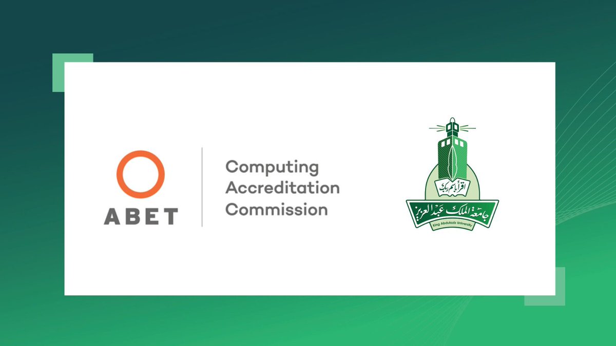 حصلت برامج كلية الحاسبات وتقنية المعلومات بجامعة الملك عبدالعزيز (علوم الحاسبات، ونظم المعلومات، وتقنية المعلومات) على تجديد الاعتماد الأكاديمي الدولي من هيئة ABET حتى عام 2031، بعد تقييمٍ شاملٍ أكد تميز البرامج وجودتها الأكاديمية والبحثية.

The Faculty of Computing and