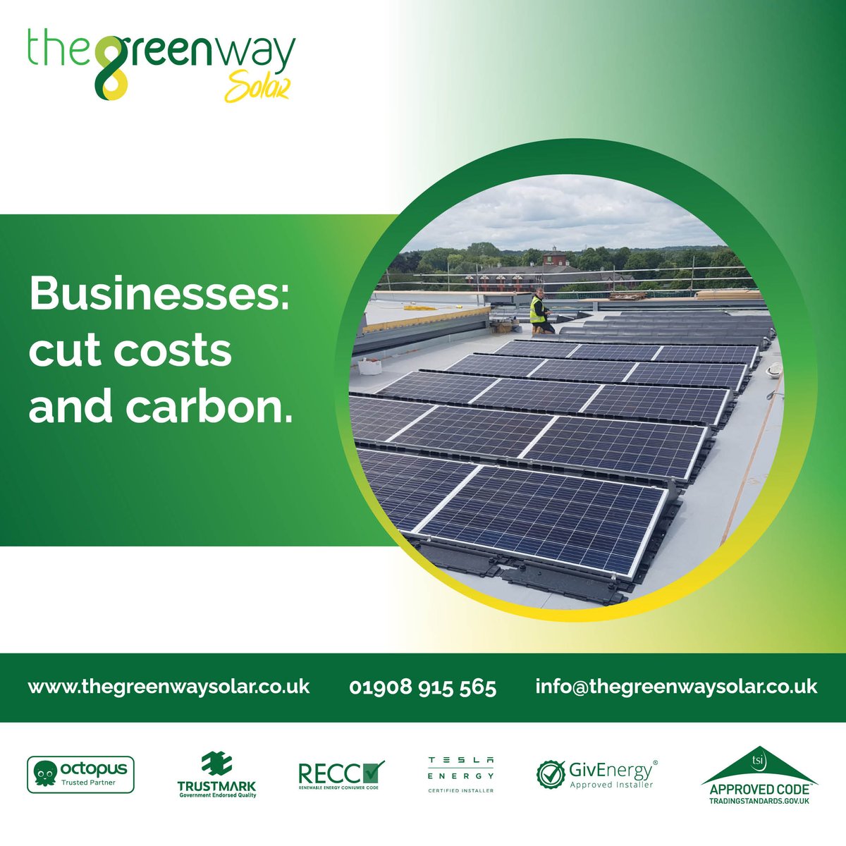 thegreenwaysol's tweet image. Businesses: cut costs and carbon 🌍💼 

Commercial solar from The Green Way Solar boosts efficiency, sustainability, and savings. 

Explore options at thegreenwaysolar.co.uk ☀️

#CommercialSolar #NetZeroGoals #GreenBusiness