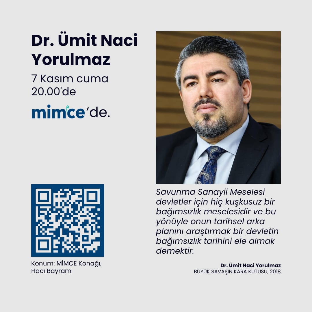 7 Kasım cuma 20.00'de MİMCE Konağı'nda ağırlayacağımız sayın Dr. Ümit Naci Yorulmaz'ı daha yakından tanıyalım.

Cuma günü 9. Tecrübe Söyleşileri'nde görüşmek üzere!

📌 Katılım ücretsizdir ve erkeklere yöneliktir.

<a href="/naciyorulmaz/">Dr. Ümit Naci Yorulmaz</a>
#naciyorulmaz #mimce