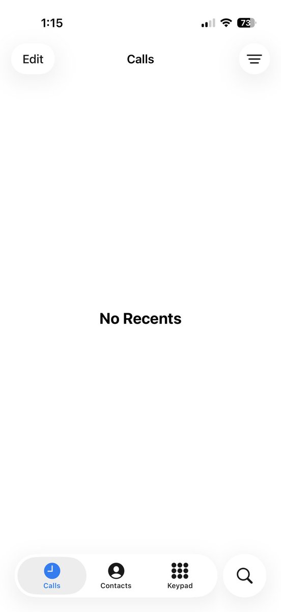 Updated to iOS 26.1. My recent calls list has disappeared. To be clear I did not clear my list. It started happening randomly. In fact, just had a phone call now but even that’s not showing up. 

<a href="/Apple/">Apple</a> <a href="/AppleSupport/">Apple Support</a>