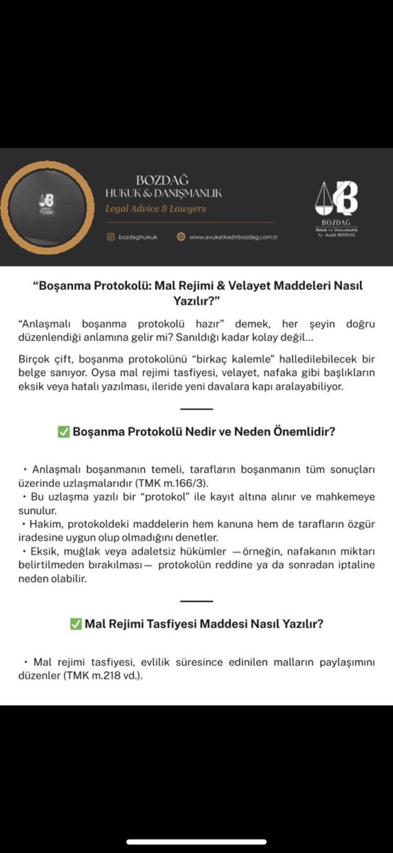 AvTarikCilekci's tweet photo. Boşanma Protokolü: 

Mal Rejimi &amp; Velayet Maddeleri Nasıl Yazılır?” https://t.co/wMH2z2Wjas