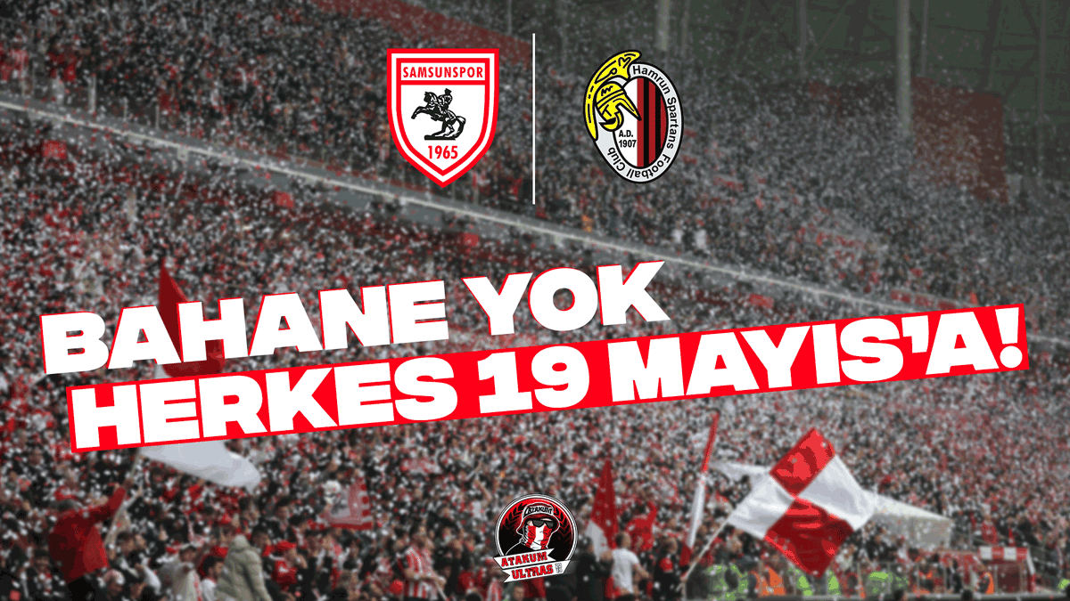 AtakumUltras's tweet photo. BAHANE YOK, HERKES 19 MAYIS'A! 🏆

Avrupa'ya adımızı altın harflerle yazdırmak ve zafere bir adım daha yaklaşmak için tüm taraftarlarımızı, 19 Mayıs Stadyumu'na bekliyoruz.

ŞAMPİYON ŞEHRİN ŞAMPİYON TARAFTARI STADYUMA AKIN EDİYOR!🔥

📅6 Kasım Perşembe
⏰20.45

#Samsunspor #UCL https://t.co/UO6dwtiaSC