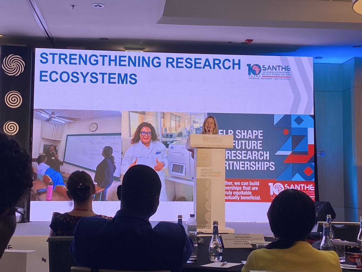 thando_b's tweet photo. Research excellence requires strengthening the research ecosystem so that scientists have an enabling environment thank you @SANTHEafrica we need a way of levelling the playing field @VictoriaKaspro https://t.co/Jacx3Z1P0z