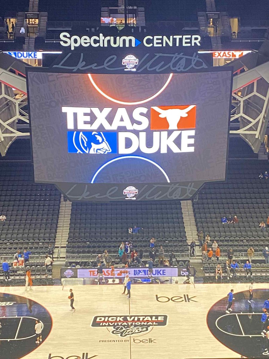 What a day! Spent my Tuesday night in Charlotte watching the Texas Longhorns vs. Duke! Got to see the legendary Dick Vital on a night he was honored! Congrats Duke on the win, but thankful for each and every time I get to see Texas play live and in person! #HookEm