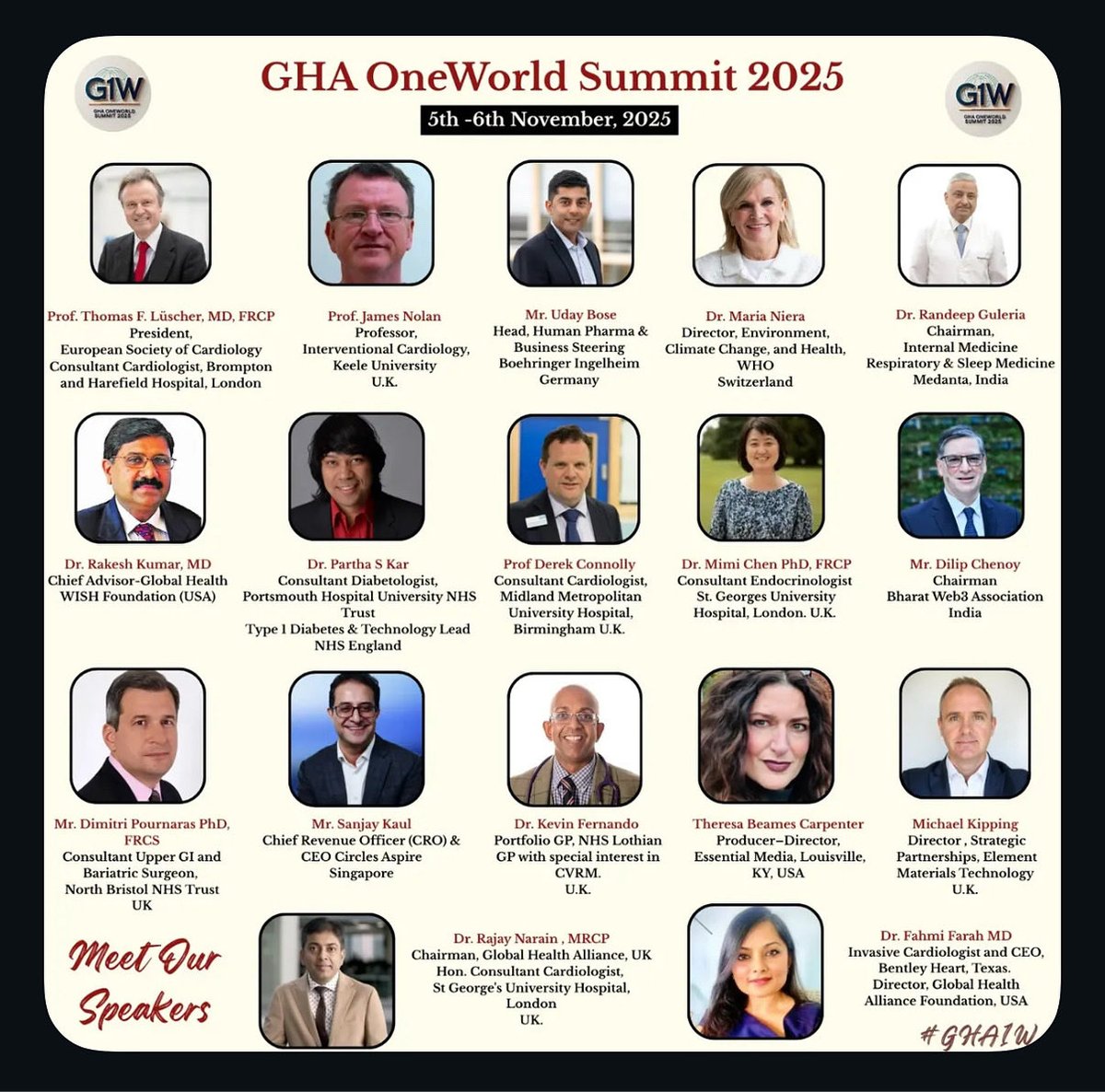 Joins us at GHA OneWorld Summit 2025