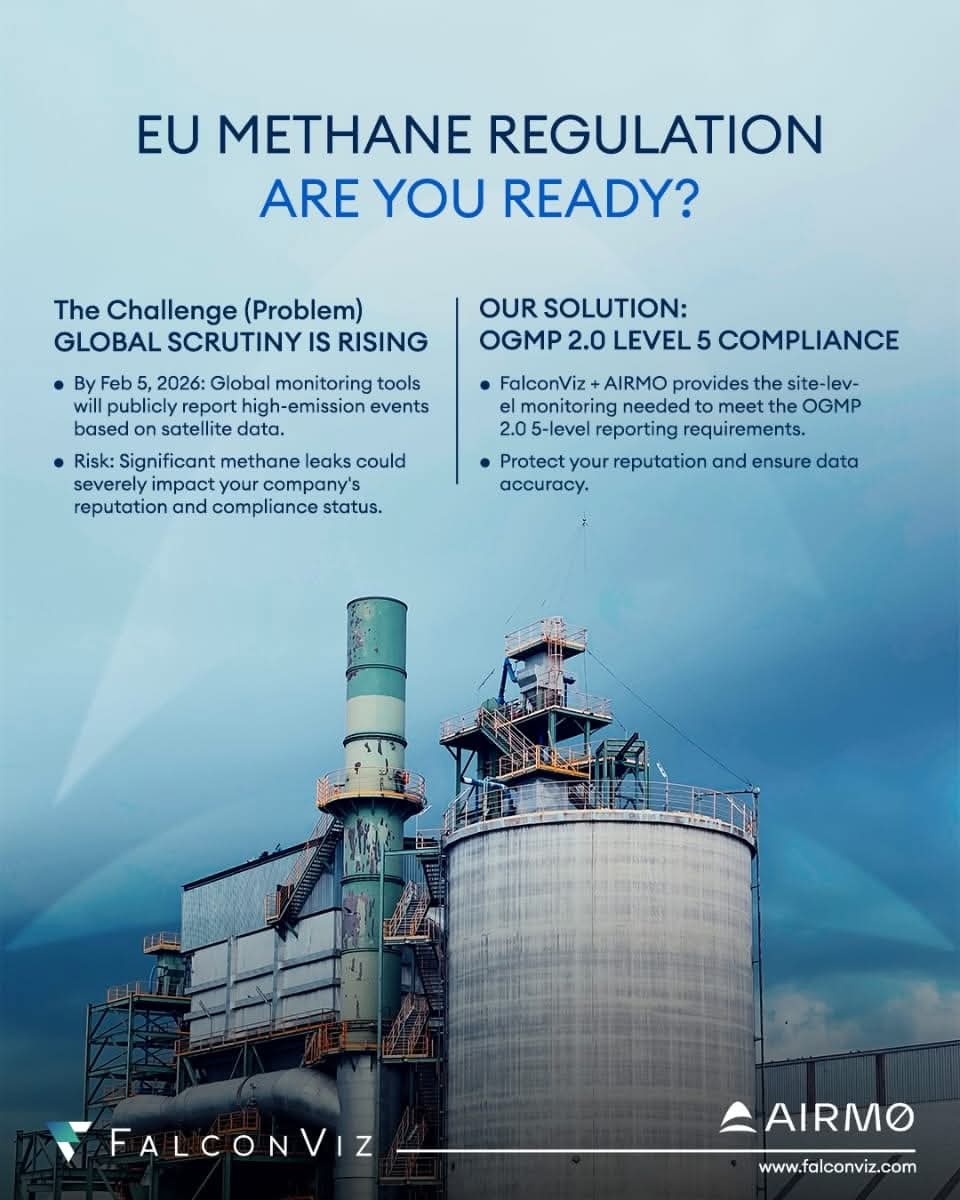 FalconViz's tweet image. The clock is ticking. Saudi companies face increased inspections to report accurate methane emission data to avoid compliance issues. 
📧info@falconviz.com
📲+966 (0) 12 808-3744
🌐falconviz.com

#MethaneDetection #AIRMO #FalconViz #OilAndGas #Sustainability #KAUST