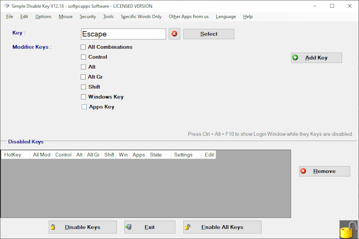 4dotsSoftware's tweet image. Update : Simple Disable Key V12.18

Disable keyboard keys, disable windows key, disable shift key or any other key

Disable Mouse Activity

Disable always, for a specific program, on schedule

softpcapps.com/simple-disable…

#WindowsTools #Utilities #WinTools #WinApp 
#PCSoftware