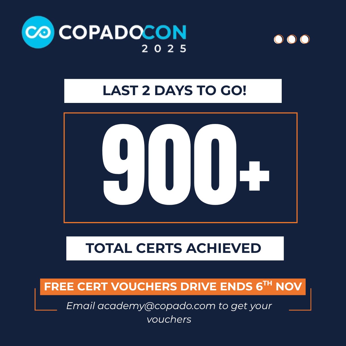 gauravkheterpal's tweet image. Want to learn Copado, the leading Salesforce DevOps platform for FREE? 

We&apos;re giving away $1000 worth of certs from @CopadoSolutions absolutely FREE for every learner!

We&apos;ve already given out vouchers collectively worth $300K USD in the last few weeks &amp;amp; received a resounding…