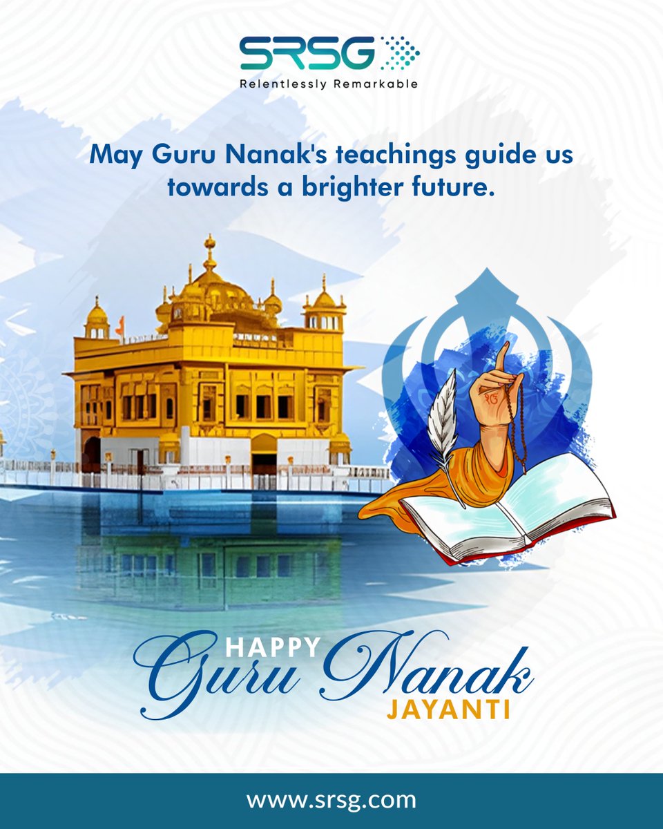 On this auspicious occasion of #GuruNanakJayanti, let's reflect on the wisdom and teachings of #GuruNanak.

May his message of love, compassion, and kindness inspire us to create a better world.

#HappyGuruNanakJayanti!
...
#SRSG #Compassion #GuruNanakJayanti2025 #waheguru
