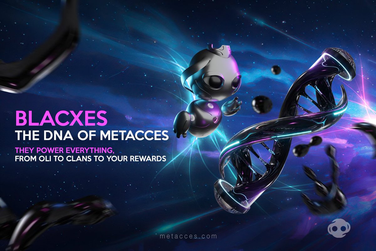 metacces's tweet image. Every creation needs DNA. In Metacces, it’s called Blacxes. 

Own them, evolve with them, and power your world. 

#invest #play #own #metacces