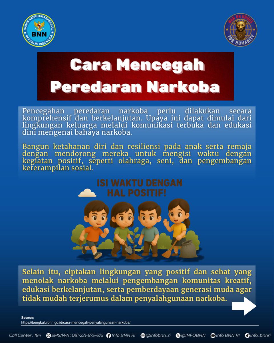 BnnkTarakan's tweet image. Jangan biarkan narkoba menghancurkan masa depan dan mimpi indahmu!✨

#warondrugsforhumanity
#indonesiabersinar
#tarakanbersinar
#bnnkotatarakan
#tarakan