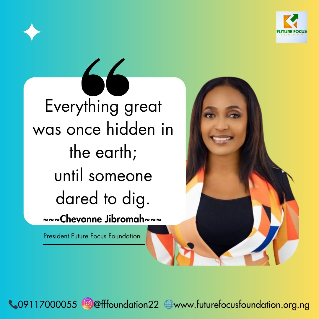 fffoundation22's tweet image. The land still holds untapped treasures!🌍 To Gen X, Millennials, GenZ &amp;amp; Alpha;especially in Africa: create, innovate, &amp;amp; build a new. Don’t just rely on what’s been made;dig again, dream again, &amp;amp; uncover the future. ✨ #YouthEmpowerment #CreateTheFuture #DigAgain #FFFoundation