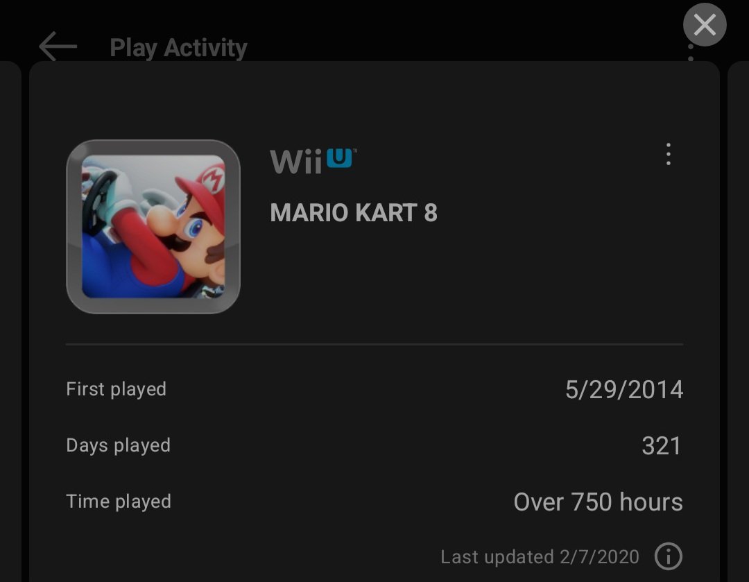 Db1322's tweet image. My WiiU has been in an inoperatable state for a long time so it's nice to be able to finally see how many hours I put into these 4 titles