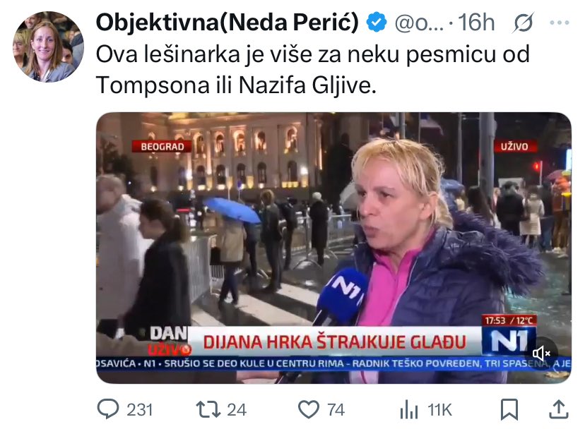 Ko napiše da je Perićka jadna, bolesna, je ozbiljno ograničene inteligencije
Ovo govno ide ulicama Beograda i proziva ženu koja je izgubila dete i sve nas! 
I hoda uzdugnite glave!
