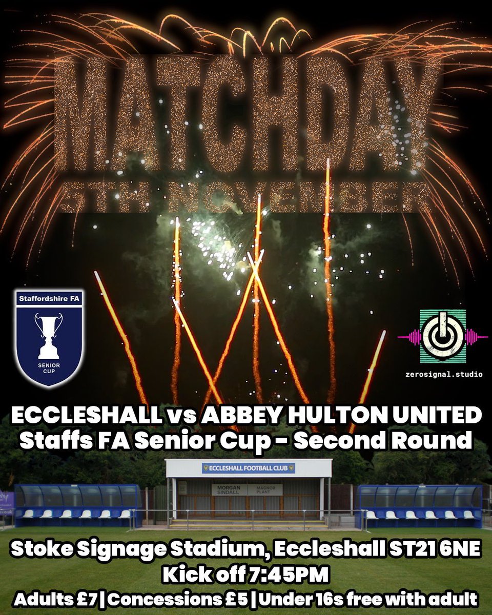MATCHDAY 🟠⚫️

Details for tonight’s fixture.

🆚 <a href="/EccleshallFC/">Eccleshall FC</a> 
🏟️ Stoke Signage Stadium
🕣 7:45pm Kick Off
🎟️ £7 Adults, £5 Concessions U16s Free with Adult.

#UTA 🧡🖤