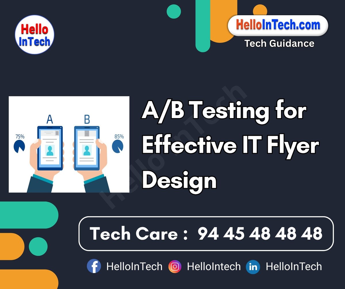 HelloIntec13514's tweet image. A/B Testing for Effective IT Flyer Design

If you would like more information, please visit the page.
hellointech.com/a-b-testing-fo…

#abtesting #itflyerdesign #marketingstrategy #designoptimization #userengagement #datadrivendesign #creativetesting