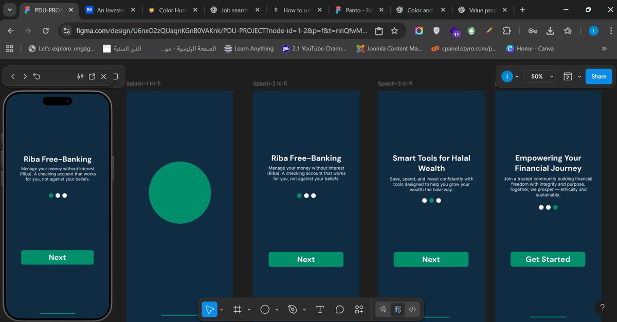 uthman_umar_'s tweet image. Day 11 in the design challenge 

Gradually bringing the design to life. Transformed the low-fi of the splash screens to high-fidelity while maintaining consistency and alignment.

#UIDesign 
#30dayschallengewithPDU
