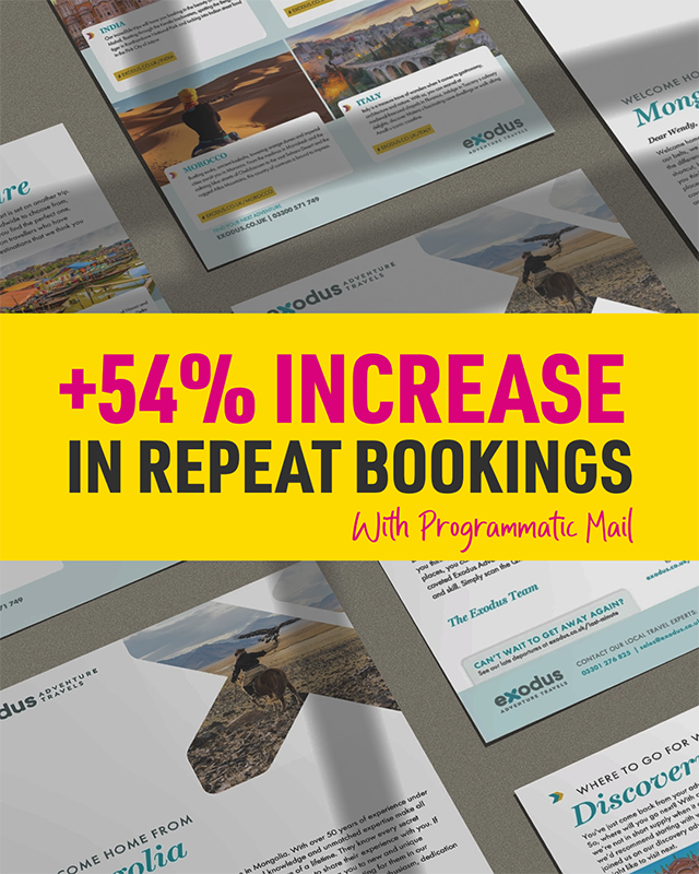 Programmatic mail is direct mail that’s triggered by real-time customer actions.
No printing in bulk.
No sending at random.
Just relevant, personalised mail that lands when it matters most.

Check out Exodus's case study here 👉 hubs.la/Q03z65RX0