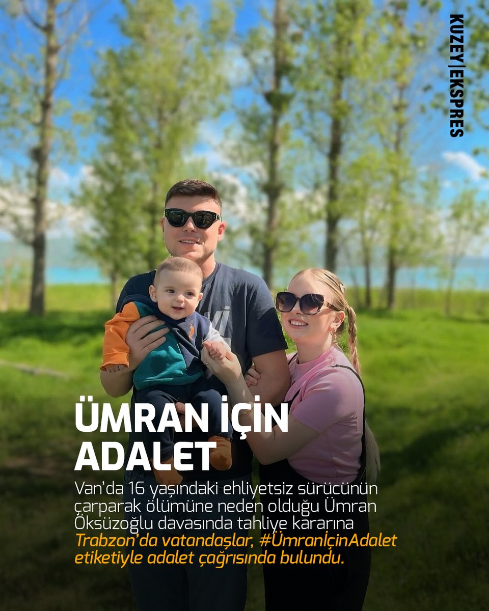 Kuzeyekspres61's tweet image. &quot;TRABZONLU BABA, EŞİ İÇİN ADALET İSTEDİ&quot;

Van’da 16 yaşındaki ehliyetsiz sürücünün kullandığı aracın çarpması sonucu hayatını kaybeden Ümran Öksüzoğlu’nun ölümüne neden olan sürücünün 5 ay sonra tahliye edilmesi tepki çekti. 

Trabzon’da vatandaşlar, sosyal medyada…