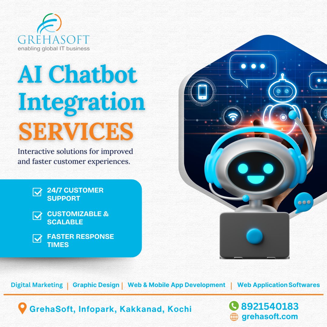 grehasoft's tweet image. Business growth isn’t just about marketing.
It’s about smart communication.
With grehasoft’s AI chatbot integration, your customers always feel heard — instantly and accurately.
Scale conversations. Scale sales.
Visit our website to learn more: grehasoft.com

#Grehasoft