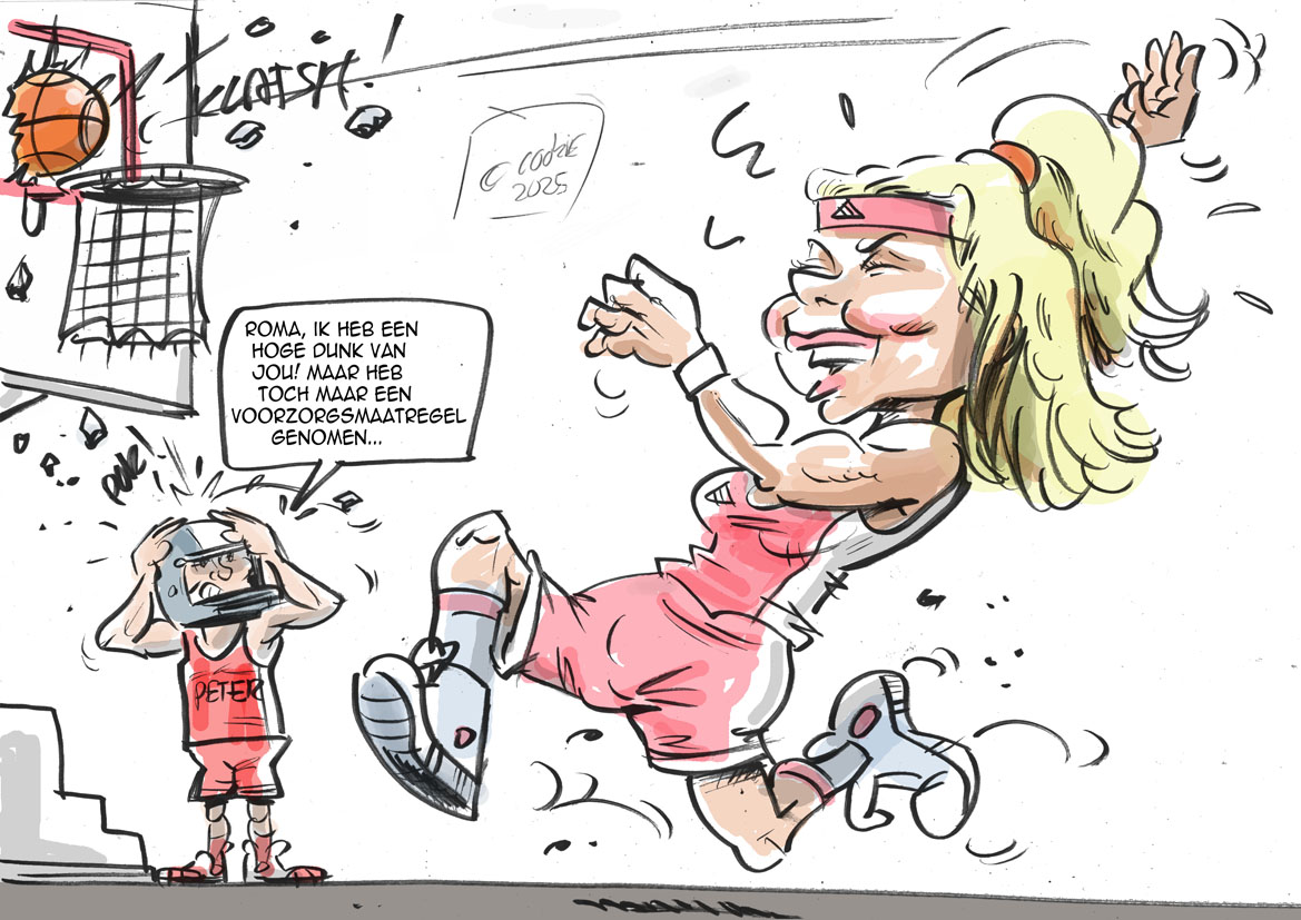 JohnWelten7's tweet image. Basketbal, Roma...#debondgenoten #Roma #Peter #cartoon
