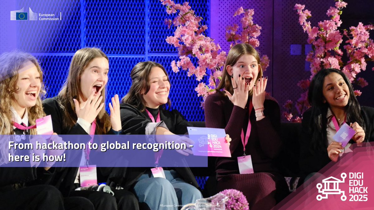 DigiEduHack's tweet image. 🏆 Who wins #DigiEduHack prizes?
Every year, the most inspiring hackathon teams are celebrated as Global Winners! 
🏆 Become DigiEduHack Ambassadors
✈️ Attend the Award Ceremony 
👕 Receive exclusive DigiEduHack gear

💡 Ready to be one of them? digieduhack.com/challenges