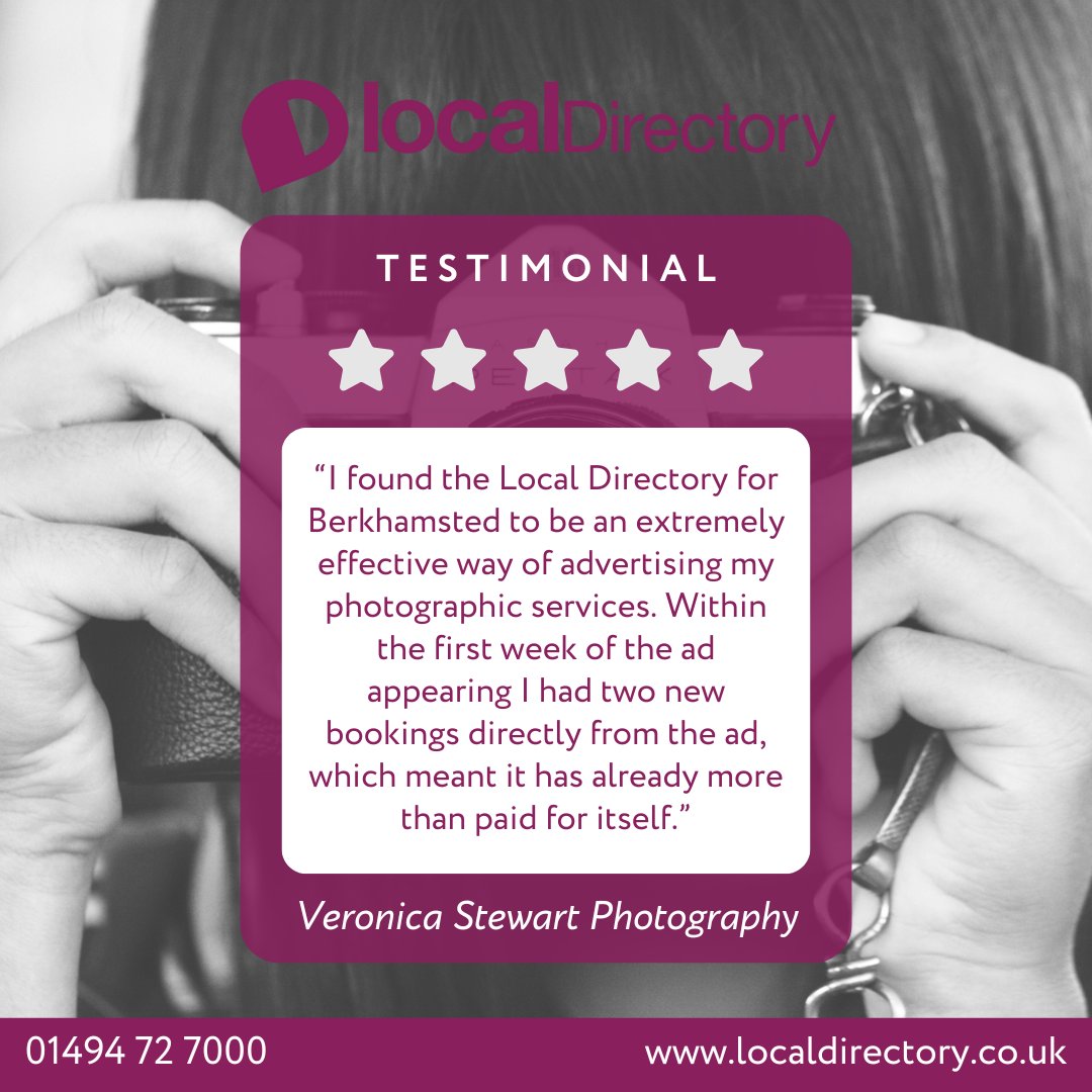 localdirectory2's tweet image. ⭐ Another Happy Advertiser! ⭐ 

 Ready to grow your business locally? 

Visit localdirectory.co.uk or call 01494 72 7000 to find out how we can help. 

 #LocalDirectory #SmallBusinessSuccess #LocalAdvertising #BusinessGrowth #Berkhamsted #TestimonialTuesday